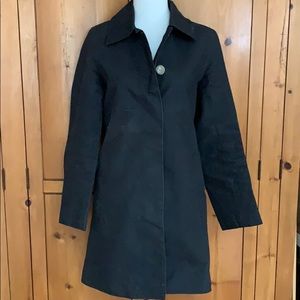 Coach women’s black single breasted trench, XS